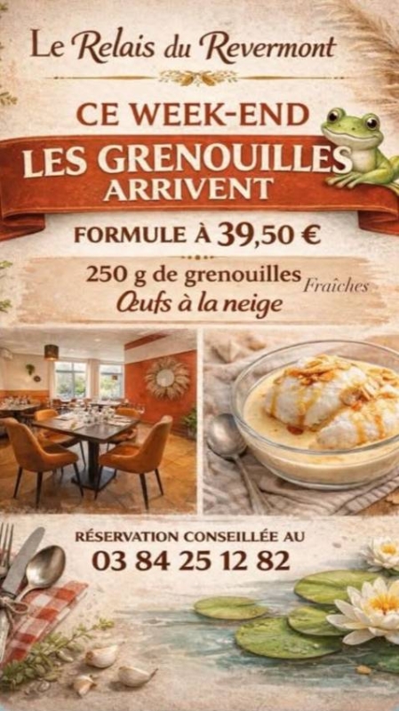 évènements - Le Relais Du Revermont -Restaurant dans le Jura - meilleur resto BEAUFORT